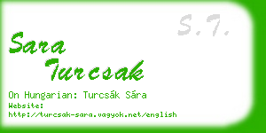 sara turcsak business card